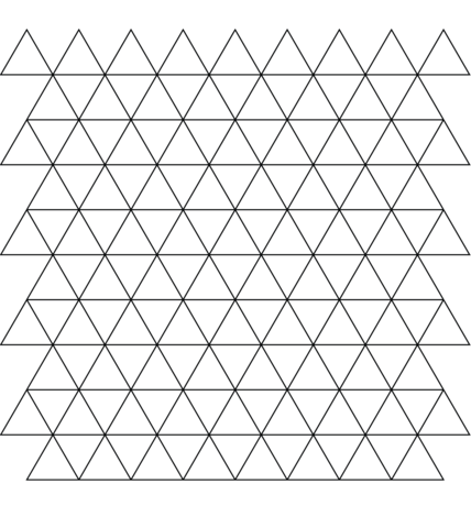 Tessellation With Triangle Coloring Page